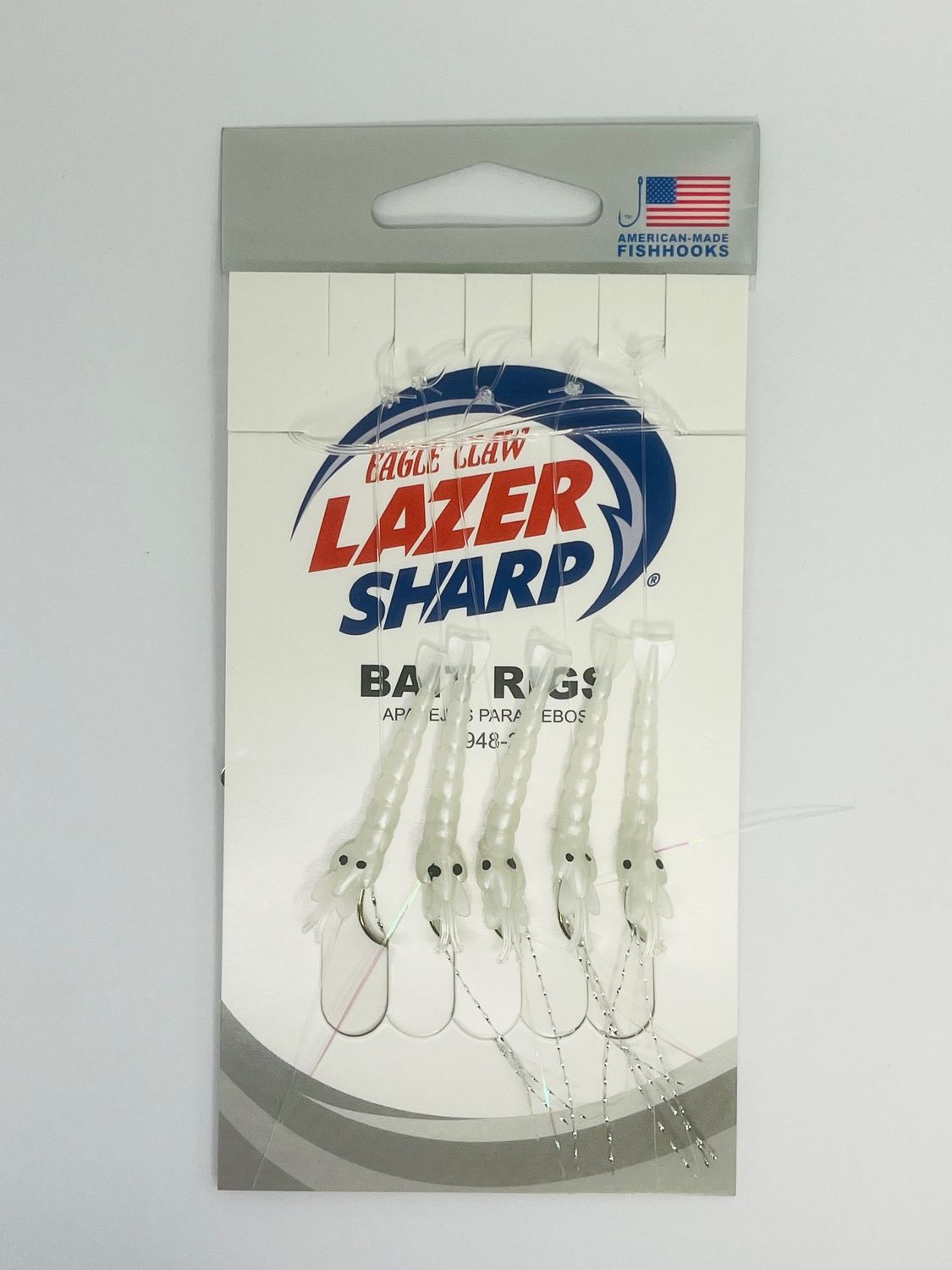Lazer sharp L948 White shrimp sabiki rig