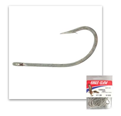 Eagle Claw 6026TU Tarpon Ultra gauge lure hook 25pk