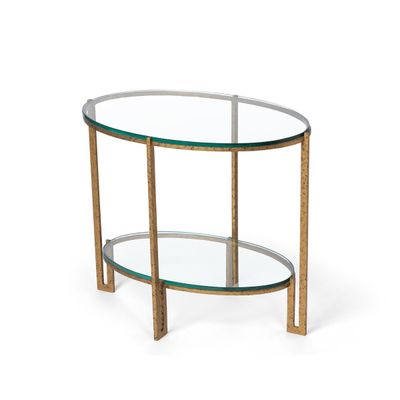 Iron & Glass Side Table 614866T