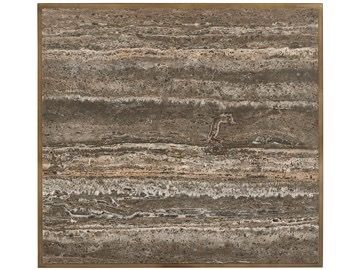 Gray Travertine End Table