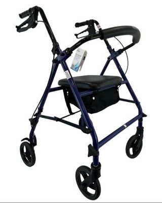ROLL WITH ME Steel Rollator w/6&quot; Wheels, K/D, Blue