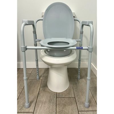 Convenient Commode Folding Steel Commode - Elongated