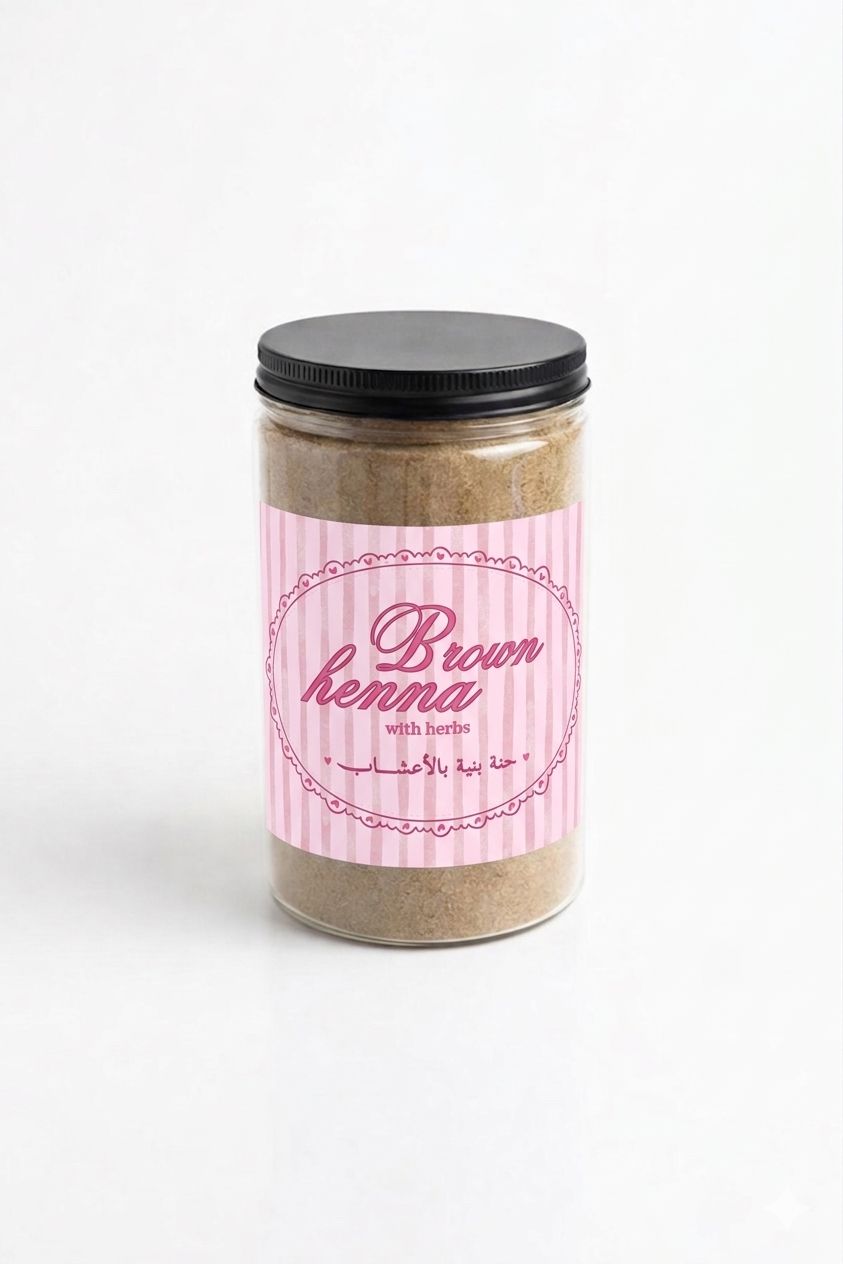 Brown henna with herbs