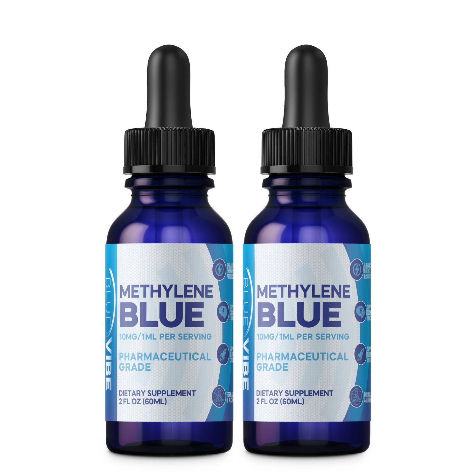 Methylene Blue: Two (2) Bottles - each bottle is 2 fl. oz.