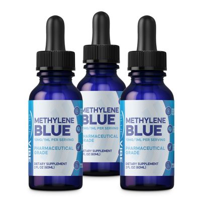 Methylene Blue: Three (3) Bottles - each bottle is 2 fl. oz.