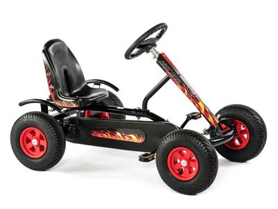Dino-Cars GoKart Junior Hot Rod Dino-Cars Junior Hot Rod in black with flame stickers and black tires with red rims