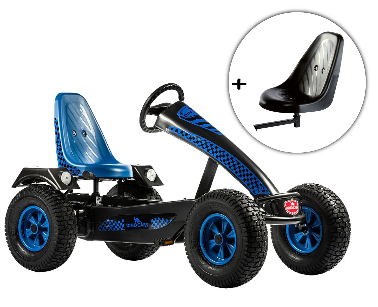 Dino-Cars GoKart Camaro blau inkl. Zusatzsitz