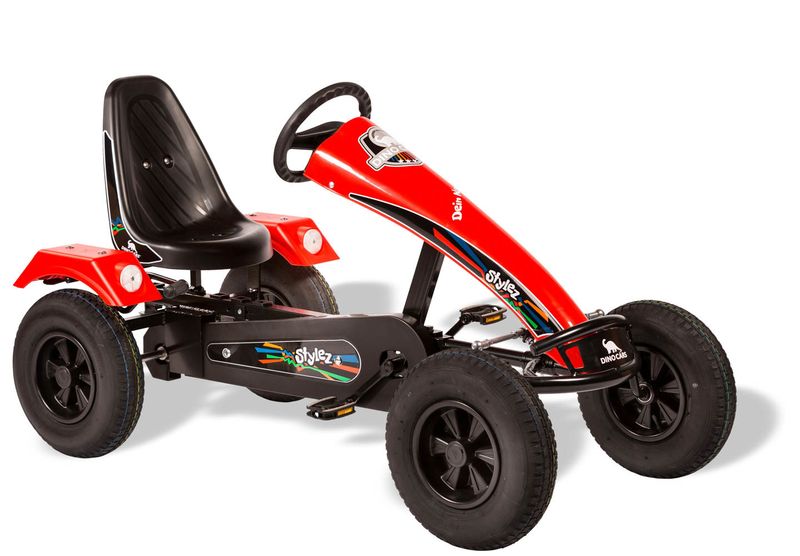 Dino Cars Stylez BF3 red pedal vehicle with black seat and four wheels
