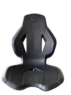 Black plastic seat shell for Dino-Cars Speedy and Racer with Dino-Cars logo