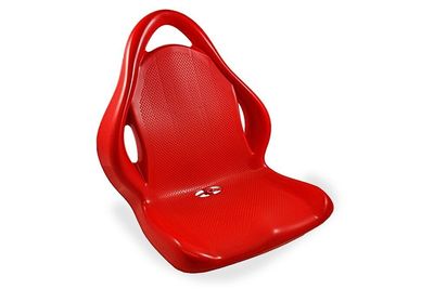 Red plastic racing seat shell for Dino Cars