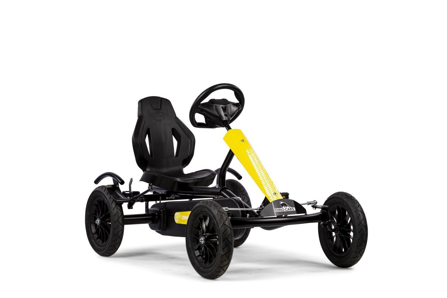 Dino Cars Speedy Black Bee BF1, schwarzer Rahmen mit gelben Aufklebern, schwarze Reifen