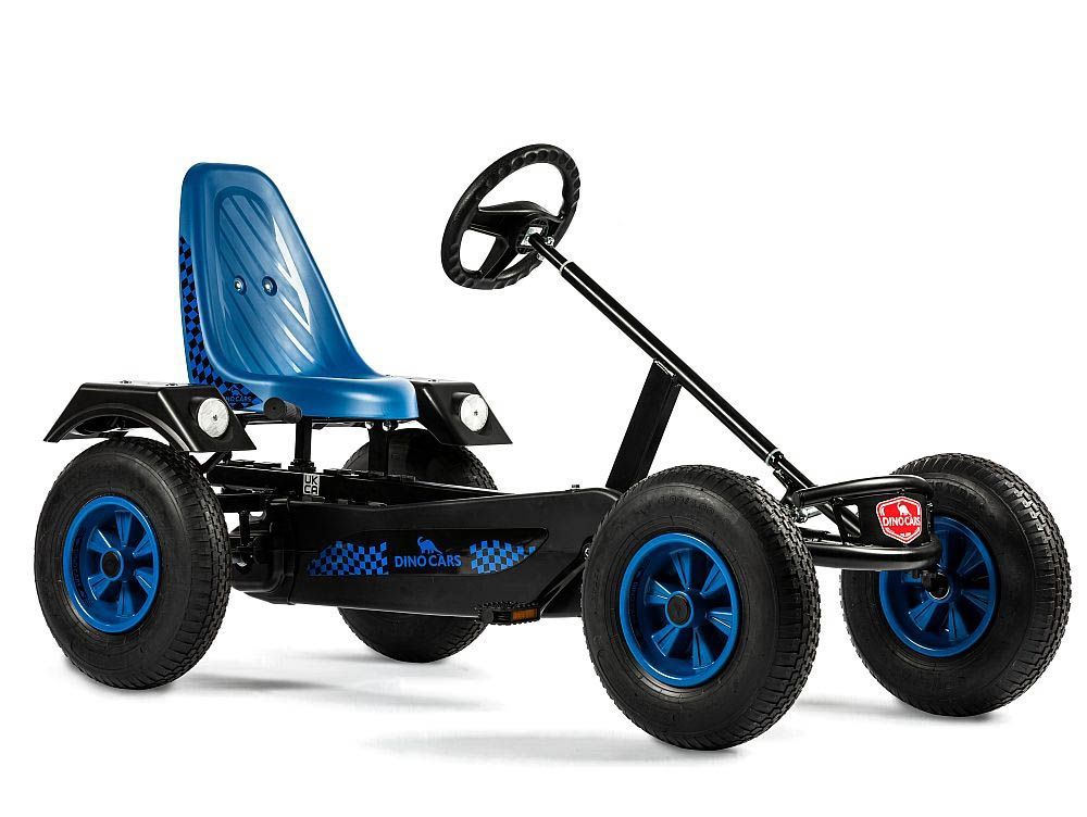 Dino Cars Sport mit blauem Sitz, schwarzem Rahmen und blauen Felgen