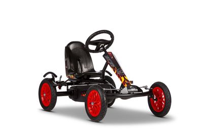 Dino Cars Speedy Hot Rod BF1, black frame with flame stickers, black tires, with red rims