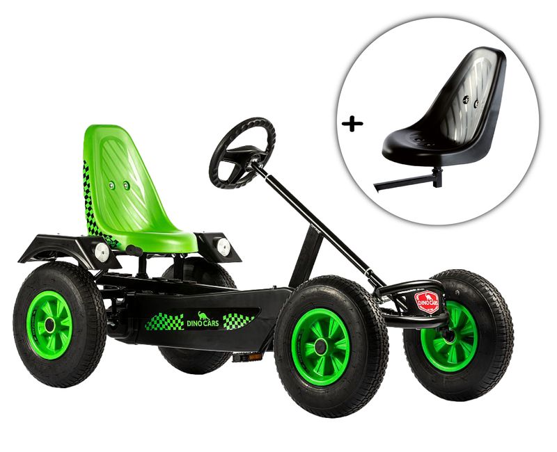 Dino-Cars GoKart Sport grün inkl. Zusatzsitz