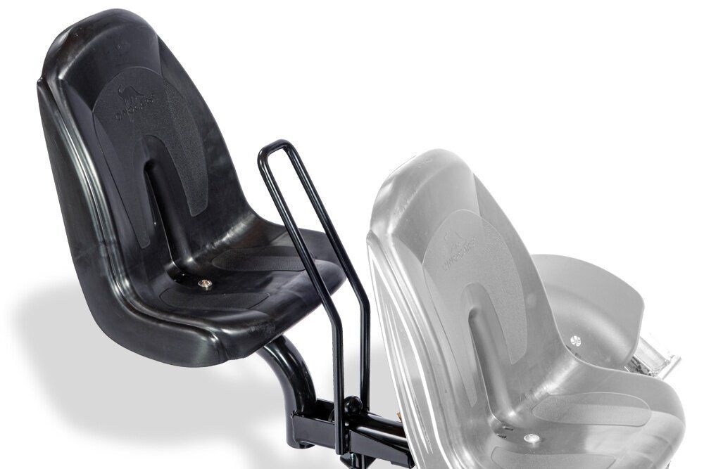 Black seat shell with seat holder and seat extension as additional seat for Dino Cars Speedy >2018