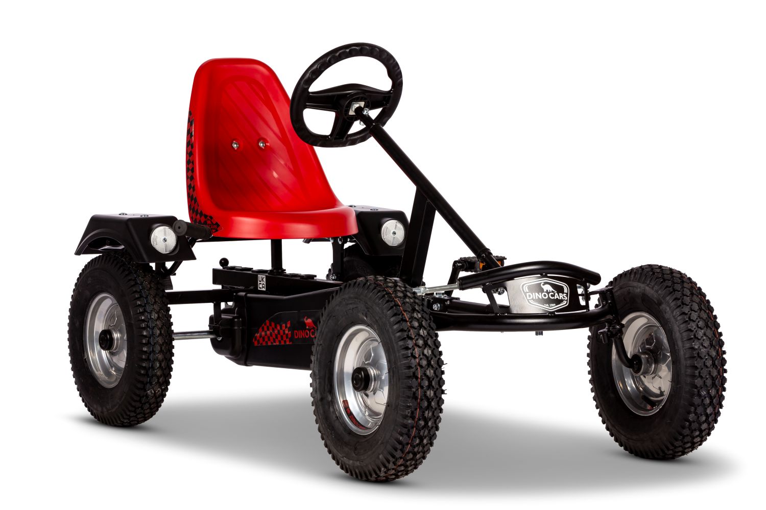 Dino Cars Sport F mit rotem Sitz, schwarzem Rahmen und Stahlfelgen