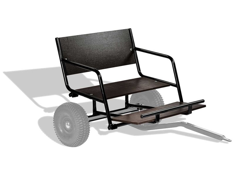 Two-seater trailer made of wood and metal frame for DINO CARS