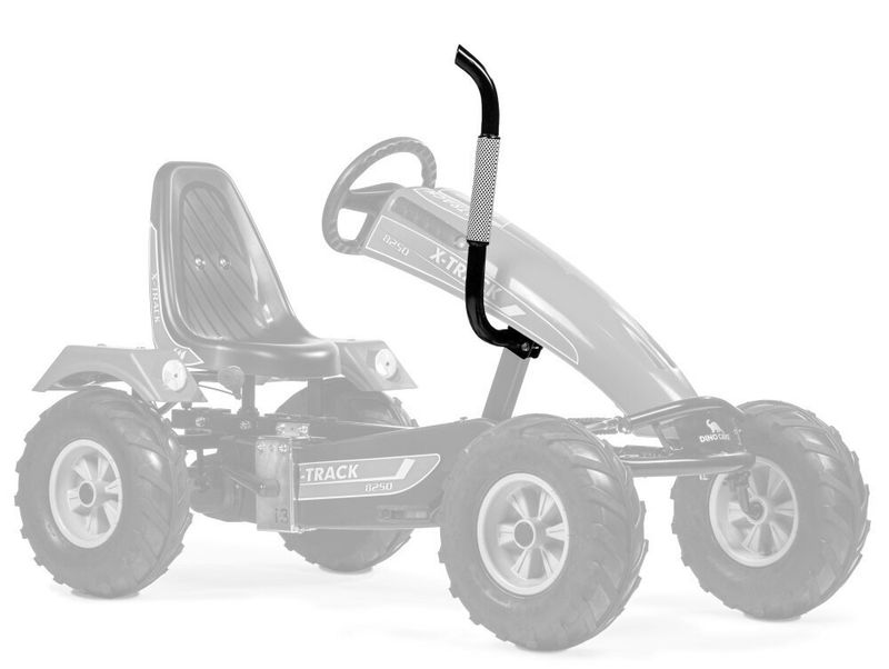 black exhaust with silver heat protection sleeve for Dino Cars