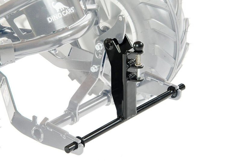 Trailer coupling for Dino Cars, black metal construction with ball head