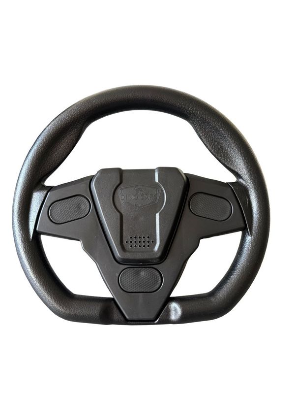 Dino-Cars sports steering wheel Speedy / Racer 2025 Black sports steering wheel with buttons for optional sound system for Speedy & Racer