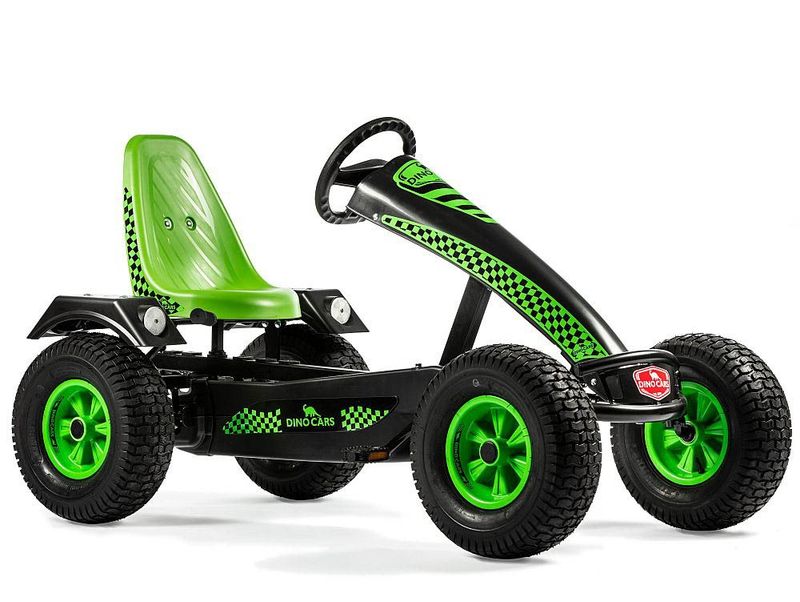 green-black go-kart model Camaro with large off-road tires and sporty design