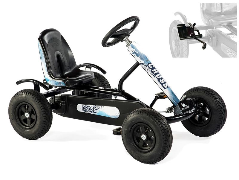DINO CARS Junior Cross BF1 mit Handbremse, schwarzer Rahmen mit 'Cross' Schriftzug