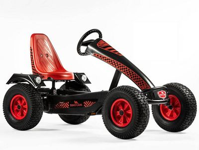 red-black go-kart model Camaro with large off-road tires and sporty design