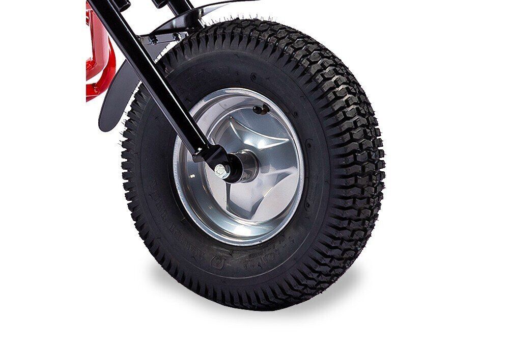 Narrow fork wheel with off-road profile and steel rim