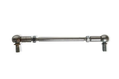 Metallic tie rod for sports with rod ends at both ends