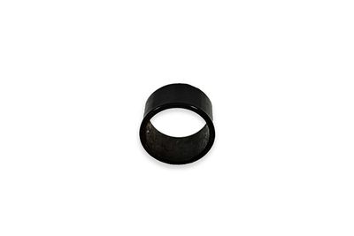 black spacer bushing with 16 mm diameter, cylindrical and hollow