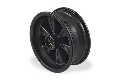 Black plastic rim with ball bearing in the middle