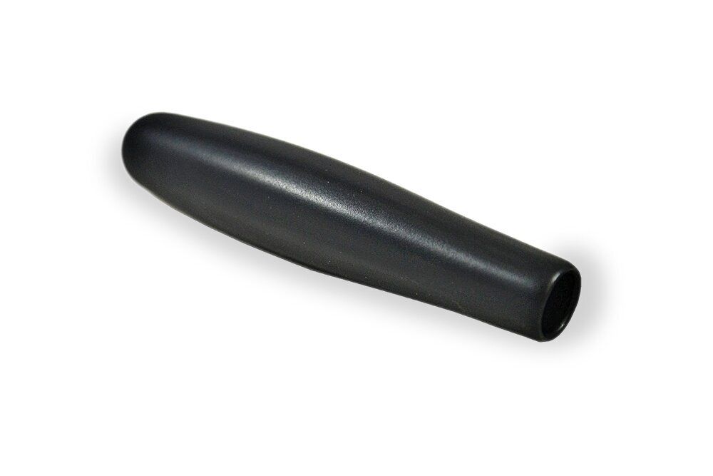 Black brake lever handle with smooth surface and slightly conical shape