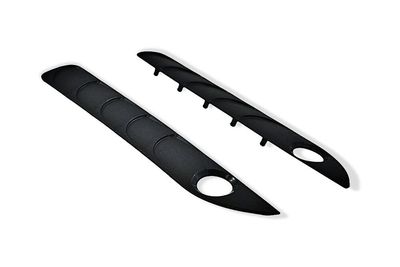 two black elongated plastic gills for front spoiler racer