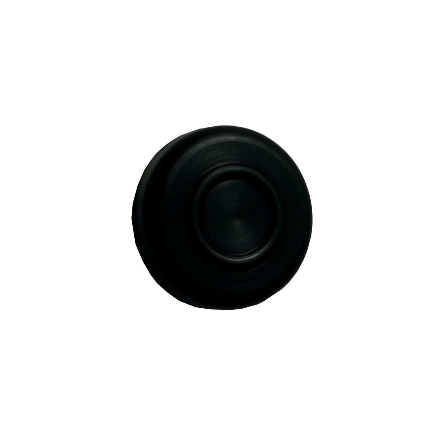 black hubcap for steel rim with round, curved design