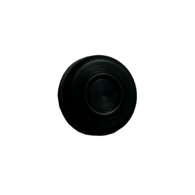 black hubcap for steel rim with round, curved design