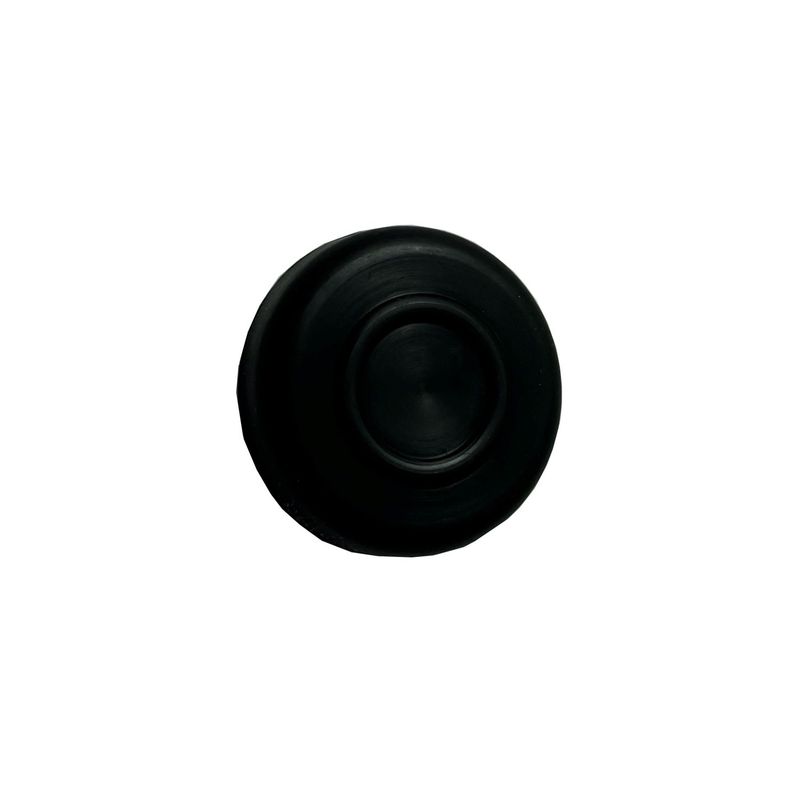 schwarze Radkappe für Stahlfelge mit rundem, gewölbtem Design