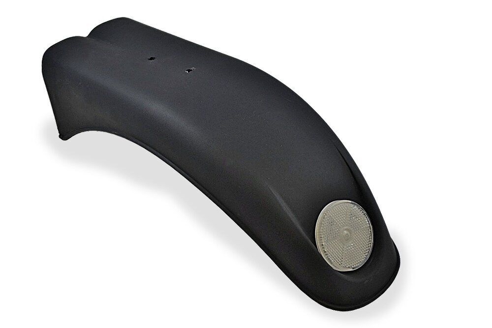 Dino-Cars Mudflaps Racing with reflectors black (pcs.) Black Racing mudguard with round reflector, rectangular shape with curved bottom part