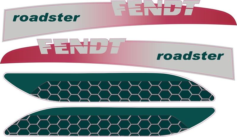 Dino-Cars sticker set Fendt Sticker set with the lettering 'FENDT' and 'roadster' in green and red as well as two green sticker