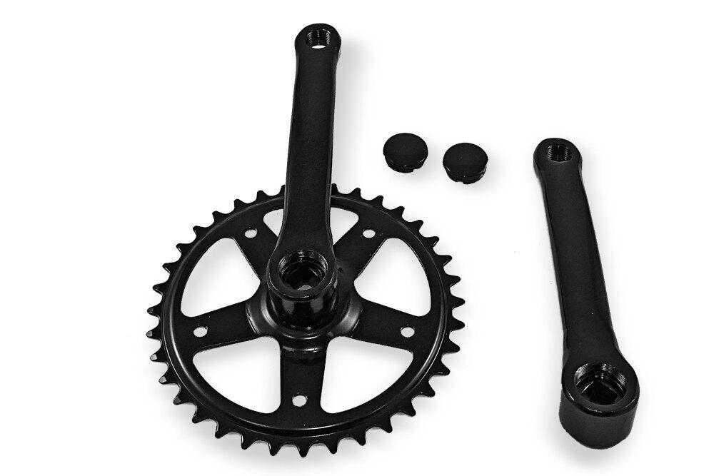 Pedal arm set for Speedy/Junior with black chainring and two black crank arms