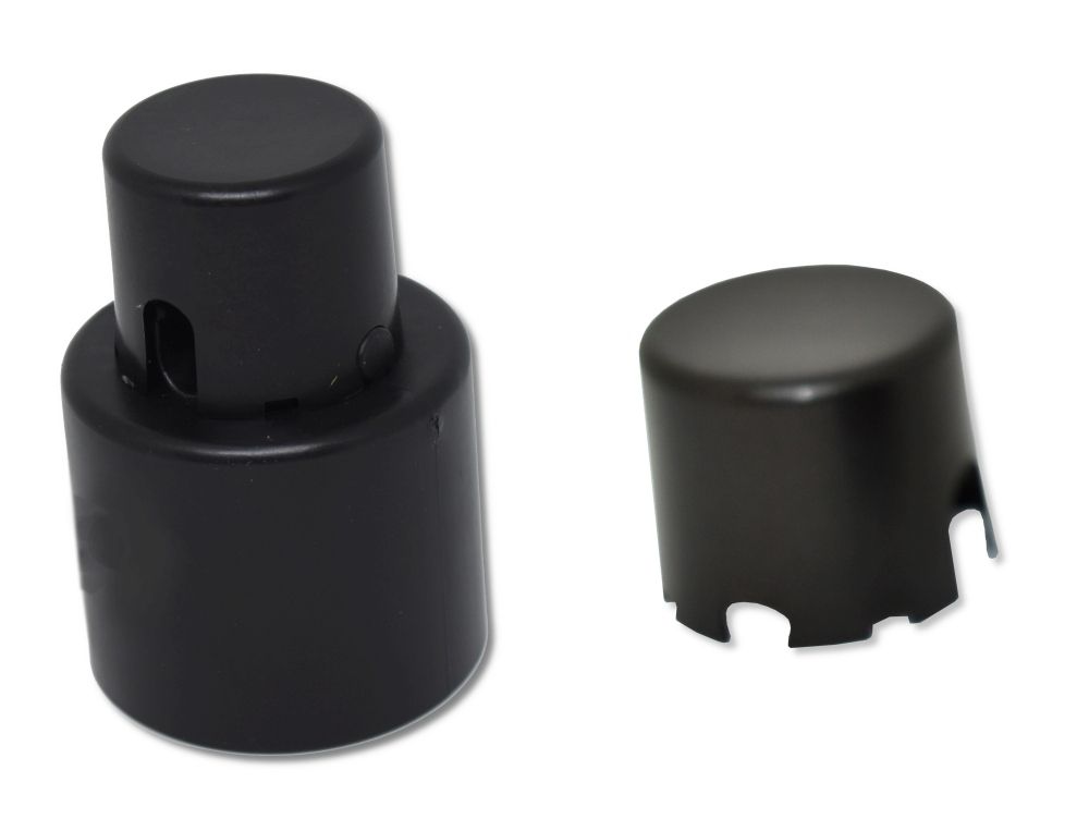 Dino-Cars Abdeckkappe Sicherheitsnetz Zwei schwarze Abdeckkappen aus Kunststoff für Sicherheitsnetz am Trampolin