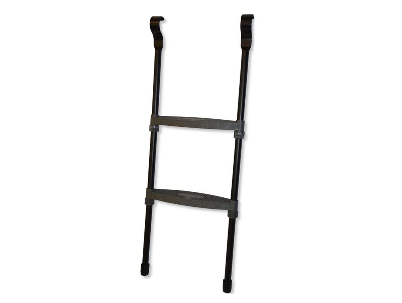 Ladder for trampoline with 360 and 430 cm diameter, two steps, fastening hook at the top