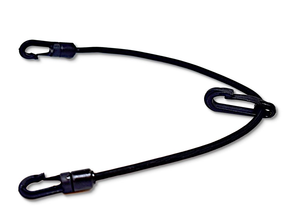 Black closure with elastic band for safety