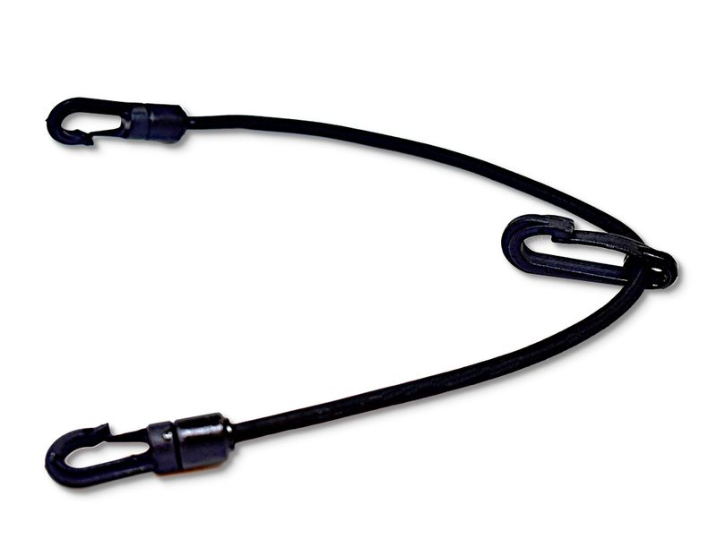 Black closure with elastic band for safety