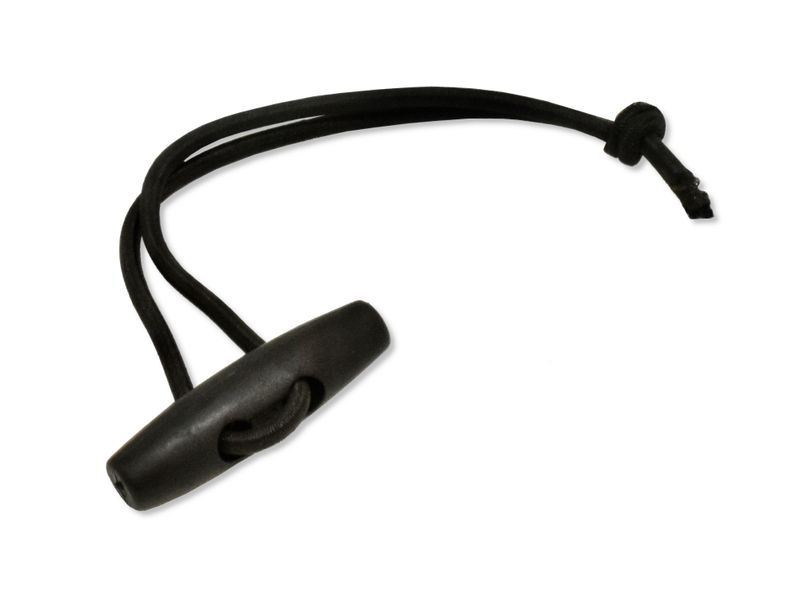 Black closure with elastic band for safety