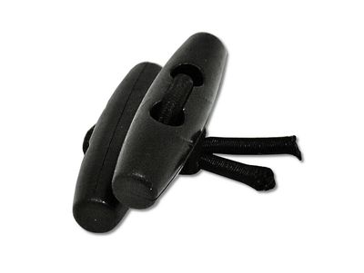 Black closure with elastic band for safety net