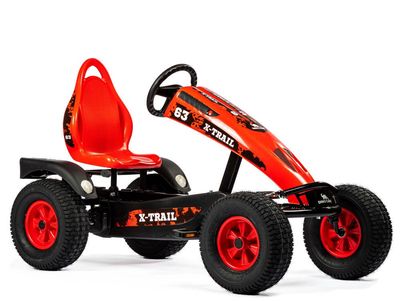 Dino Cars X Trail BF1, red pedal vehicle with red seat shell, black tires with red rims