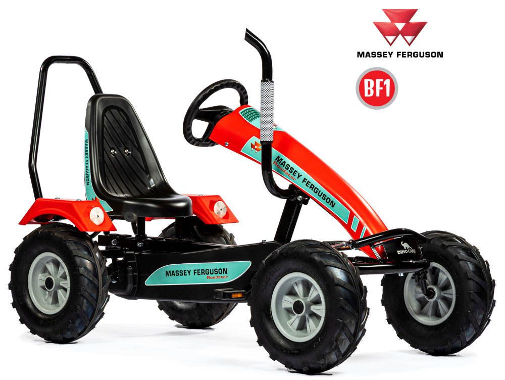 Dino Cars Track BF1 Massey Ferguson inklusive Auspuff, schwarzem Sitz und schwarzen Reifen mit grau…