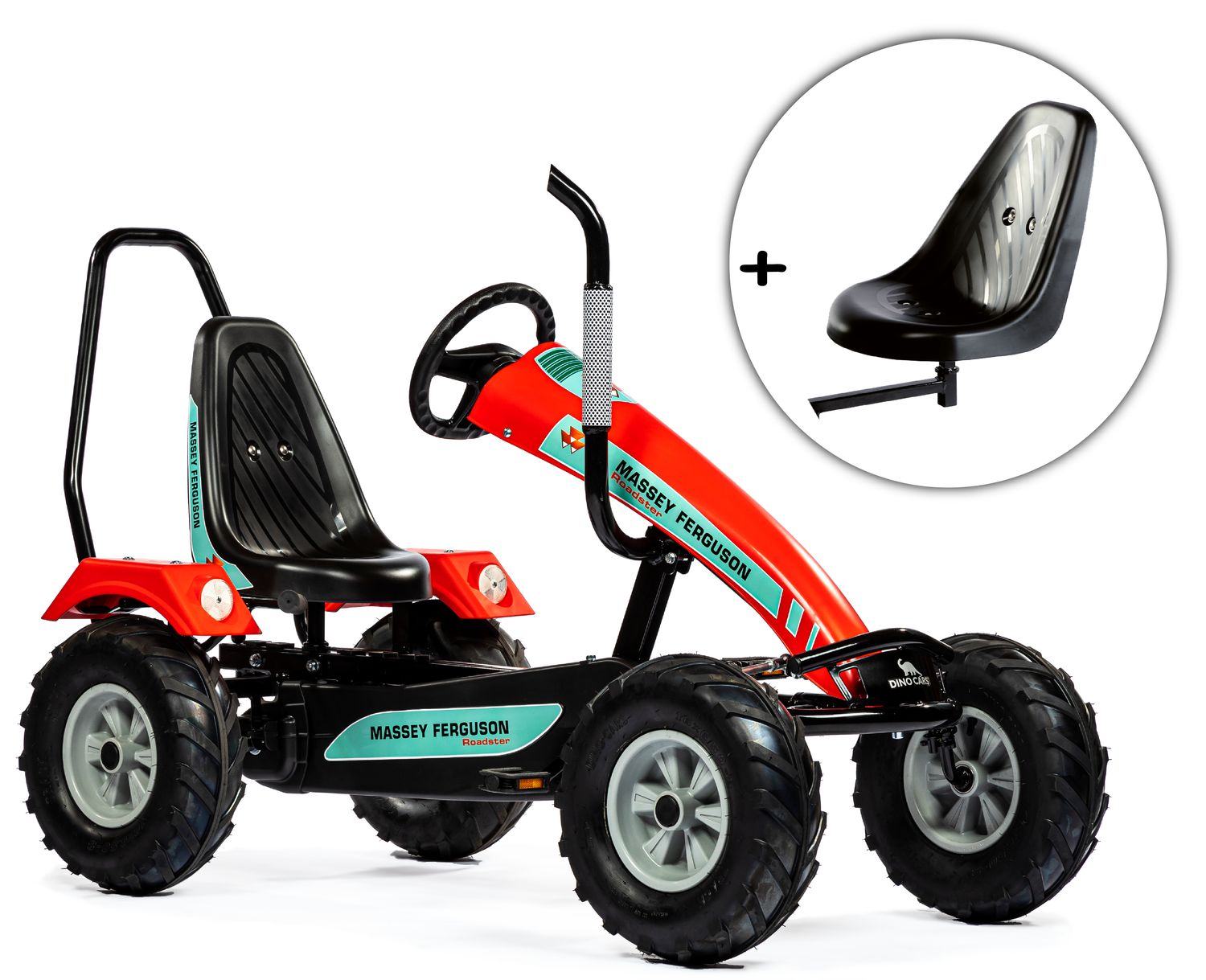 Dino-Cars GoKart Track Massey Ferguson inkl. Überrollbügel & Zusatzsitz 