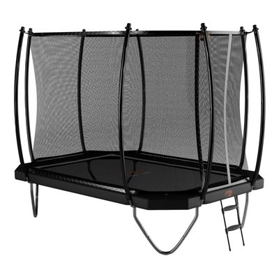 Avyna 305 x 225 cm Trampoline incl. safety net + ladder Black Avyna Trampoline with Safety Net and Ladder – Size 305 cm x 225 cm