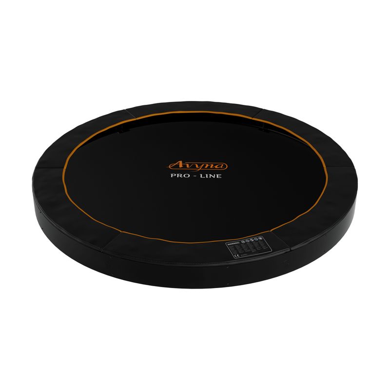 Avyna Ø 305 cm Trampoline Flat Level Black Flat Level Trampoline Ø305 cm with Orange Avyna Lettering